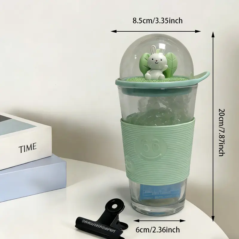 Tumbler Gloine le Barrchlón Cartúin le Muinchille Silicone
