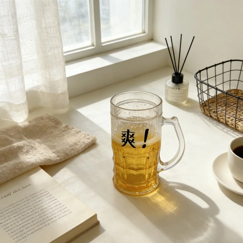 Double Layer Simulated Beer Plastic Cup