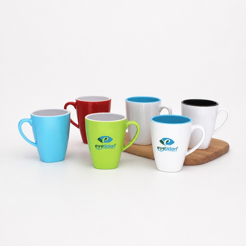 Mug Caife Ceirmeacha Lógó Dhá-Thon Saincheaptha