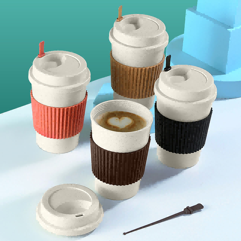 Mug Taistil Caife Ath-inúsáidte Tuí Cruithneachta